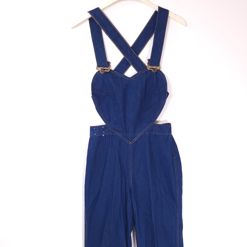 Blue Heart Bib Women’s Denim Overalls
